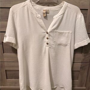 Misia Cream Button-Down Shirt